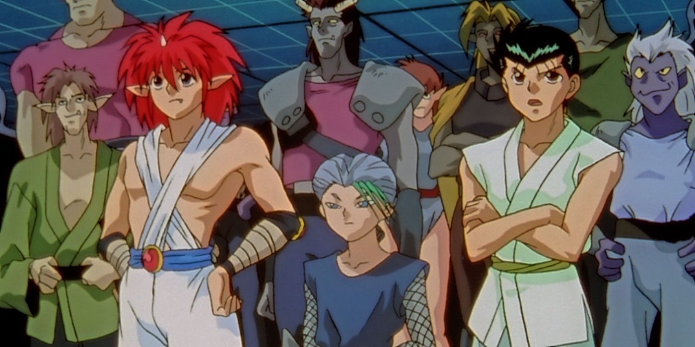 Jin, Touya, and Yusuke in Yu Yu Hakusho's Demon World Tournament