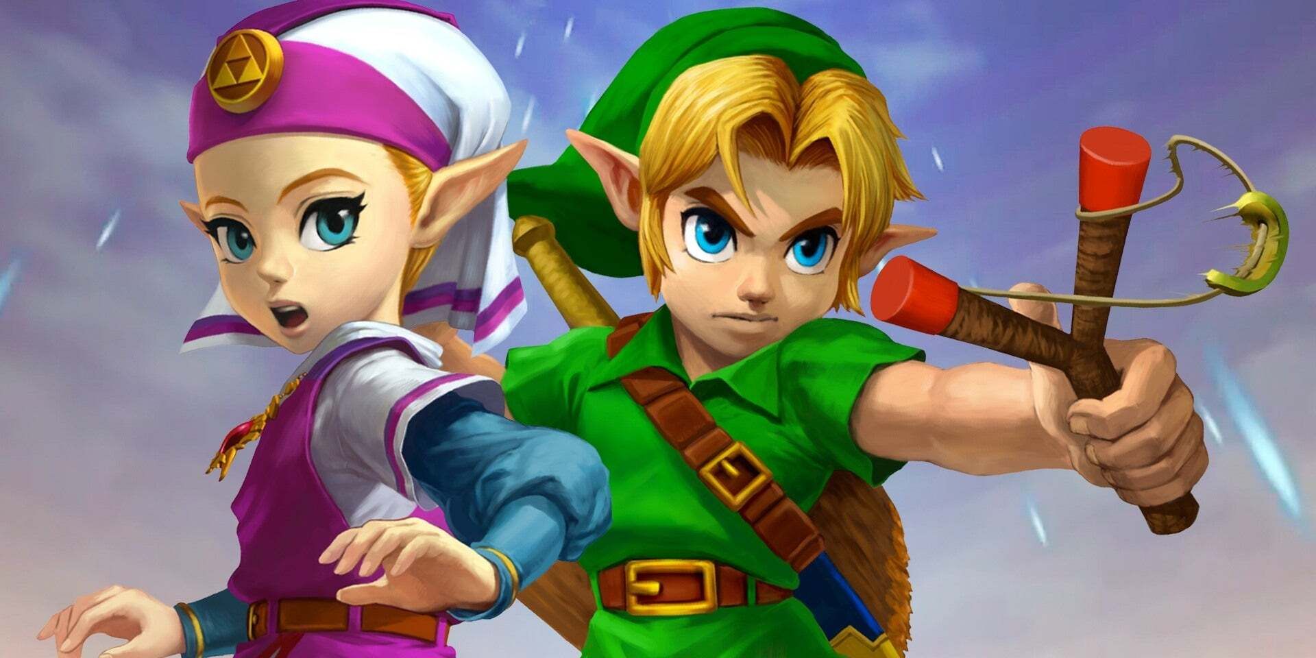 Zelda and Link side by side from Legend of Zelda Ocarina of Time