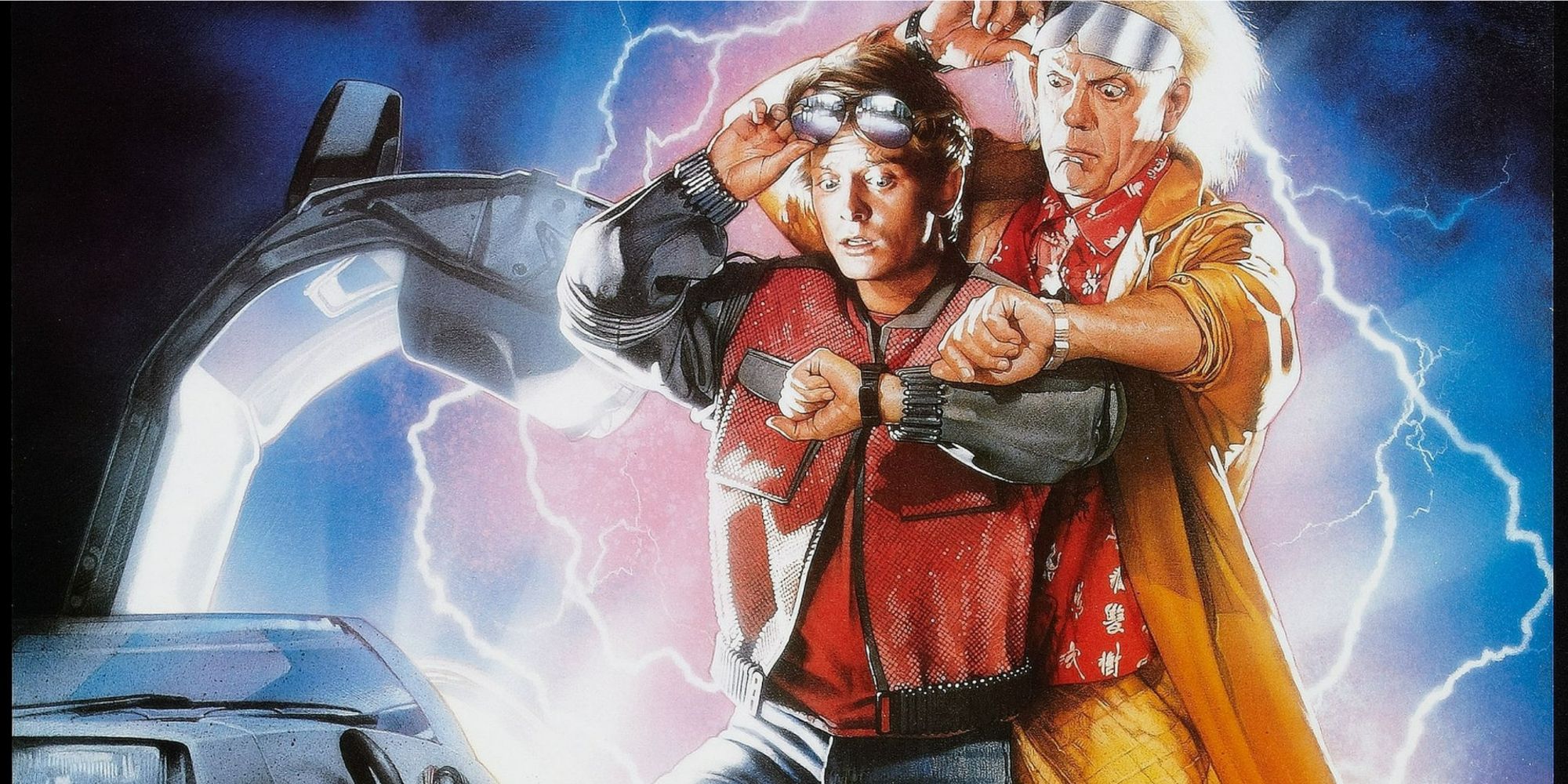 Marty McFly and Doc Brown on the poster for Back To The Future 1985