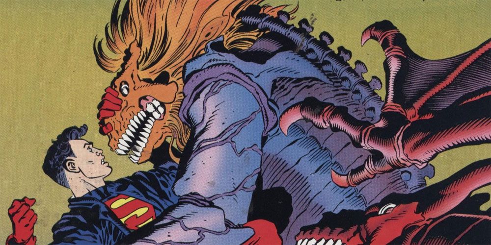スーパーマン アニュアル #5 でエイリアンと戦うスーパーボーイの画像