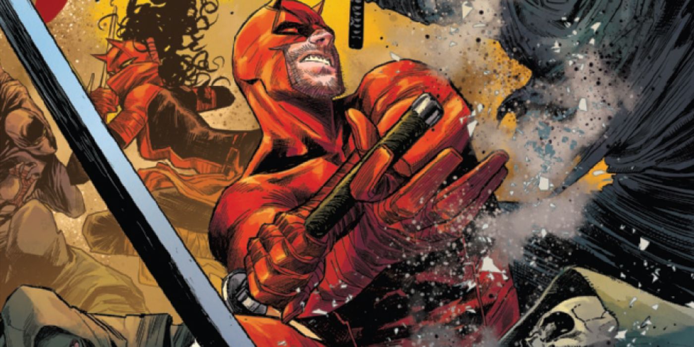 Matt Murdock's Daredevil fighting alongside Elektra's Daredevil.