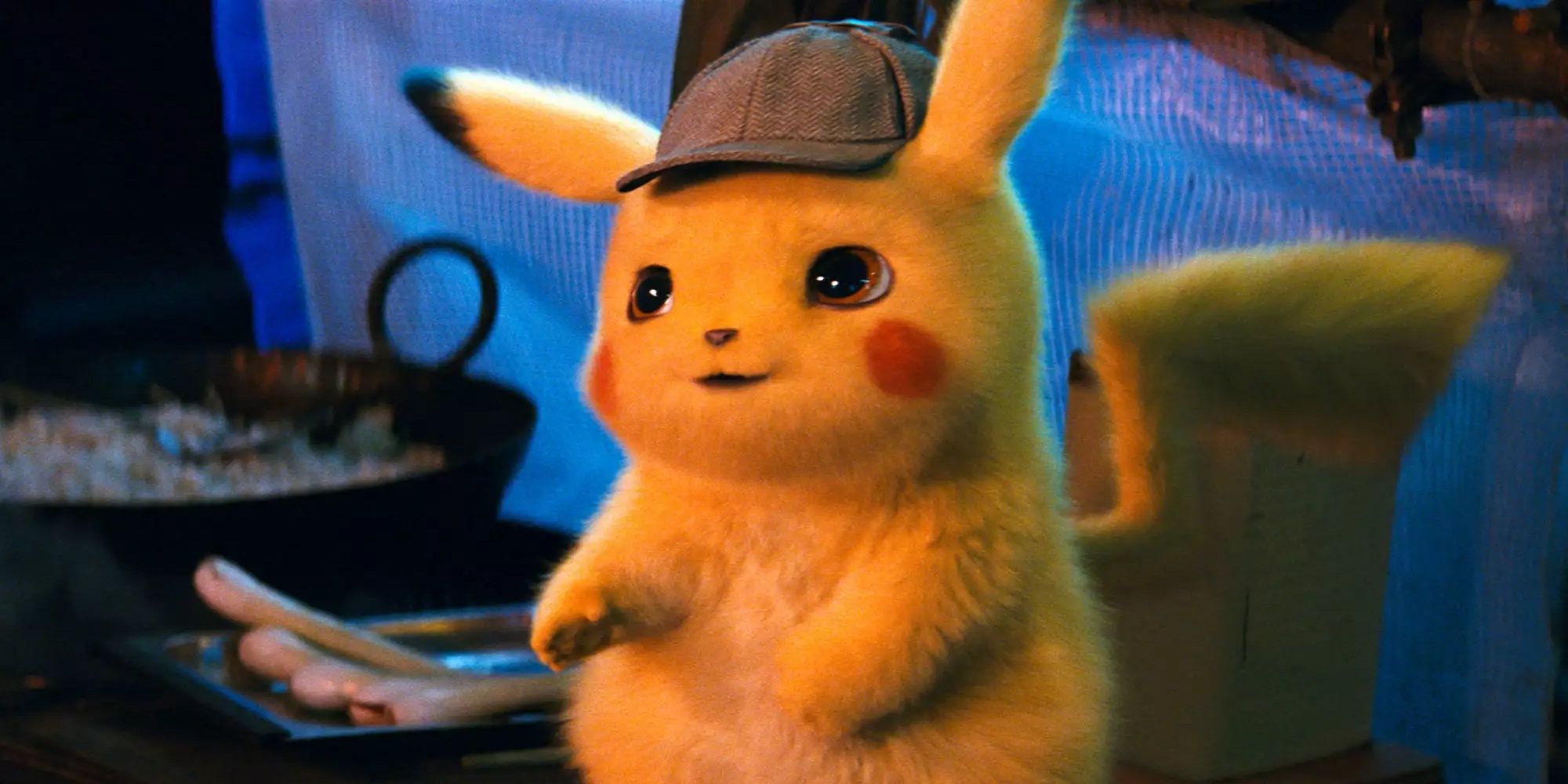 Scene from the Detective Pikachu movie