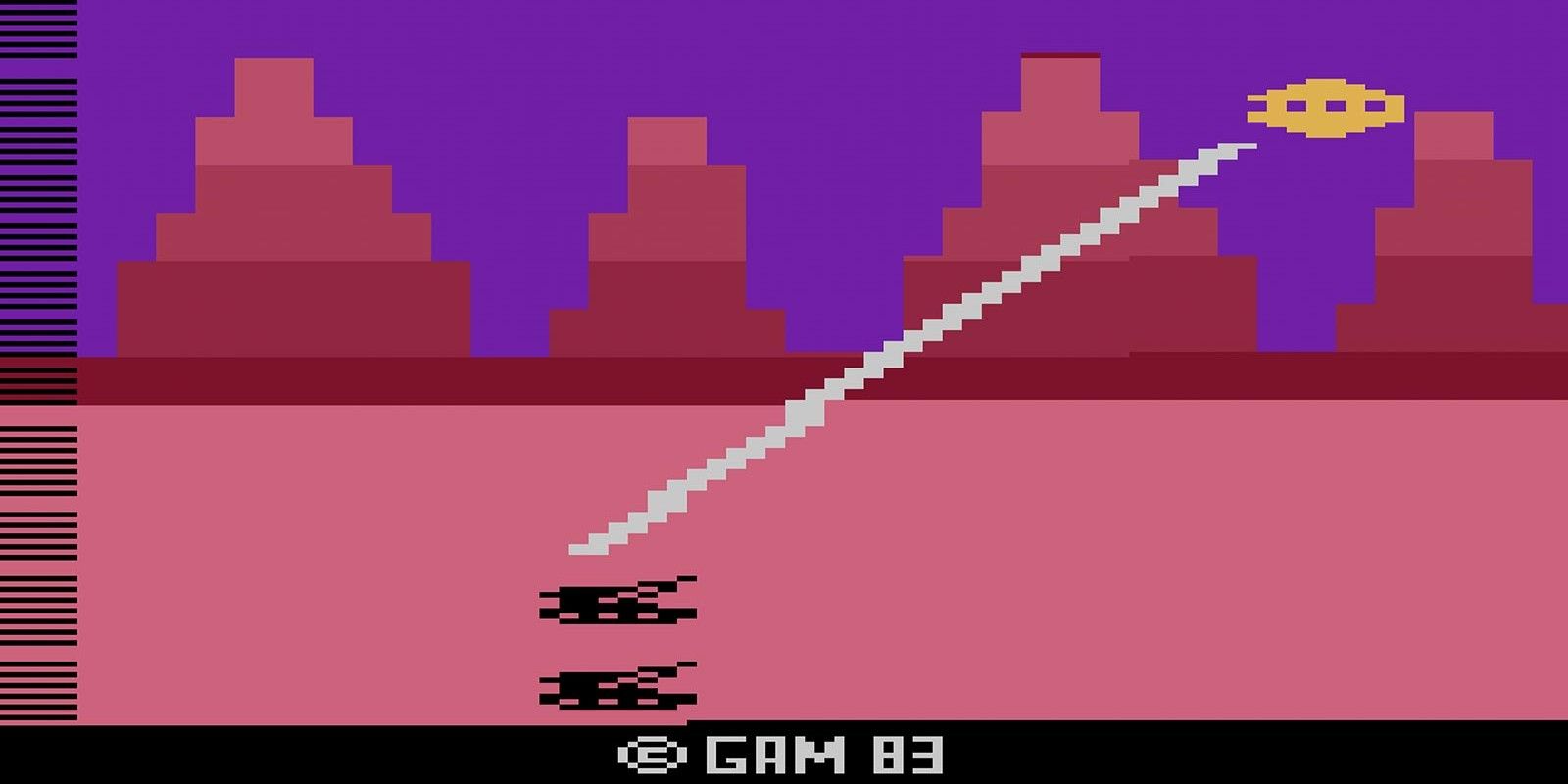 A screenshot from the rare game Gamma Attack