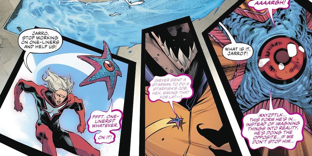 Jarro, the tiny Starro, helps the Justice League in DC Comics