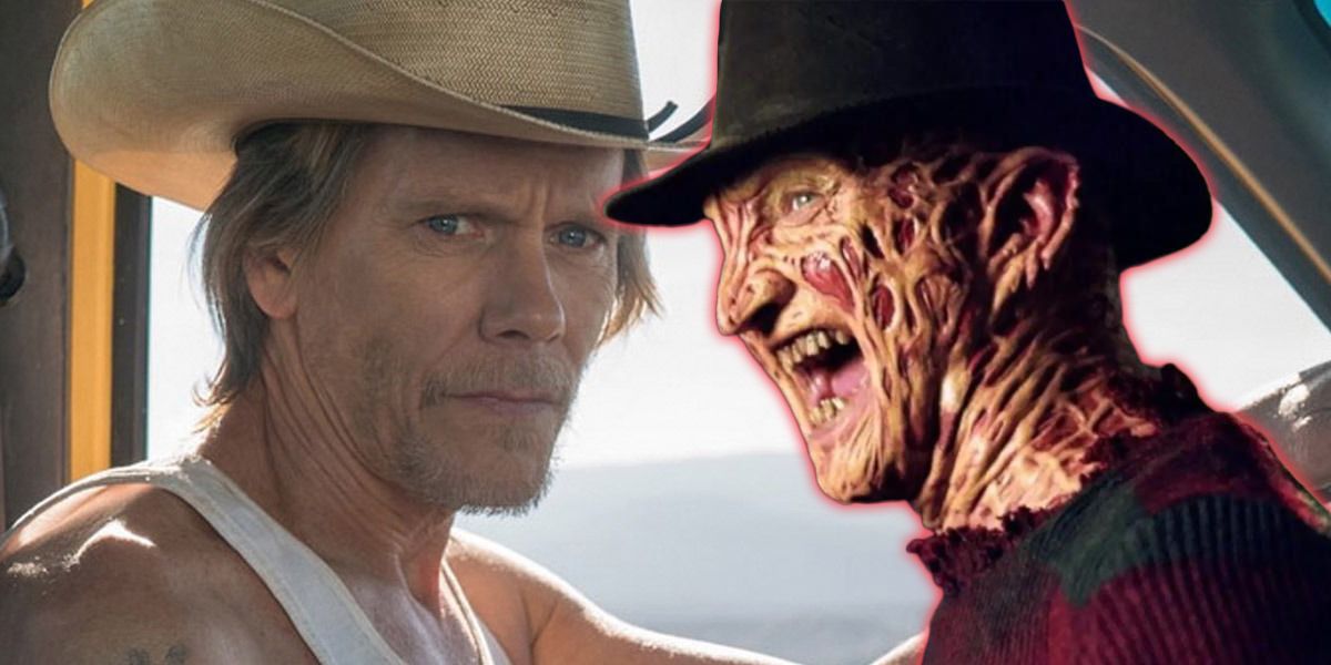 kevin bacon in cowboy had with freddy krueger next to him