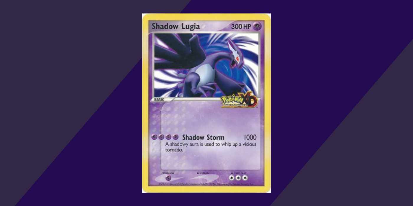 The Shadow Lugia Pokémon card.