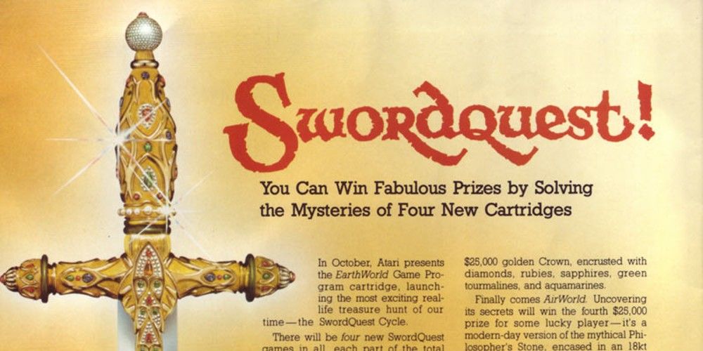 An excerpt of a magazine article about the Swordquest contest