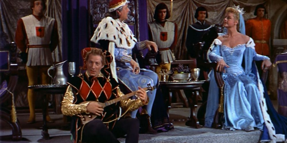 Danny Kaye playing guitar in the Court Jester movie