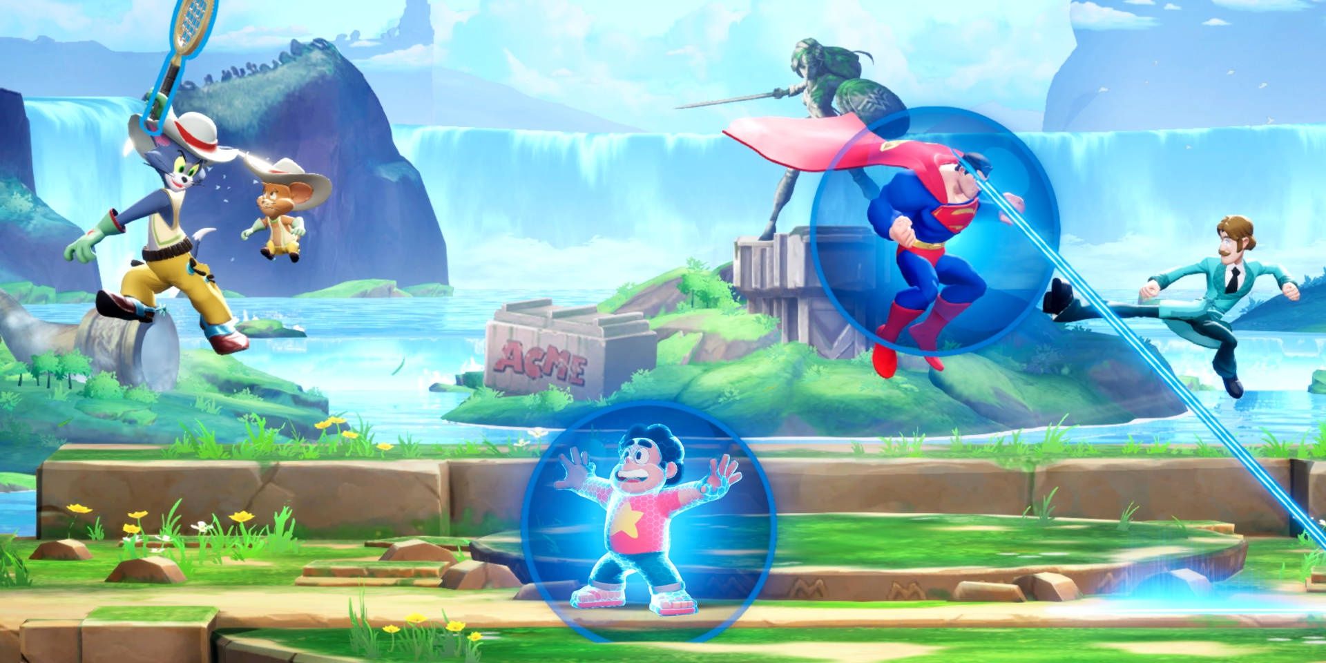 Tom and Jerry, Steven Universe, Superman and Shaggy fight in MultiVersus