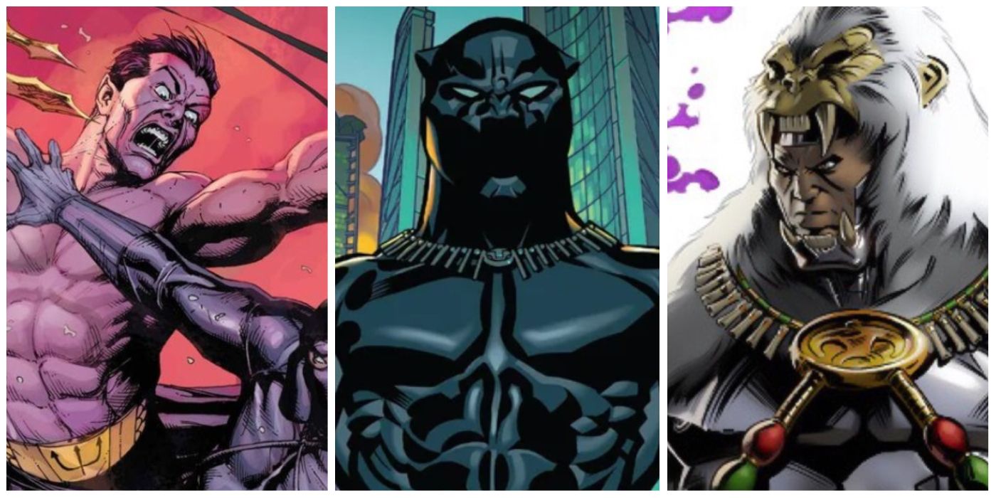 The world of Black Panther (center) in the MCU could be impacted by Namor (left) and Wakandan tribes such as the Jabari (right)
