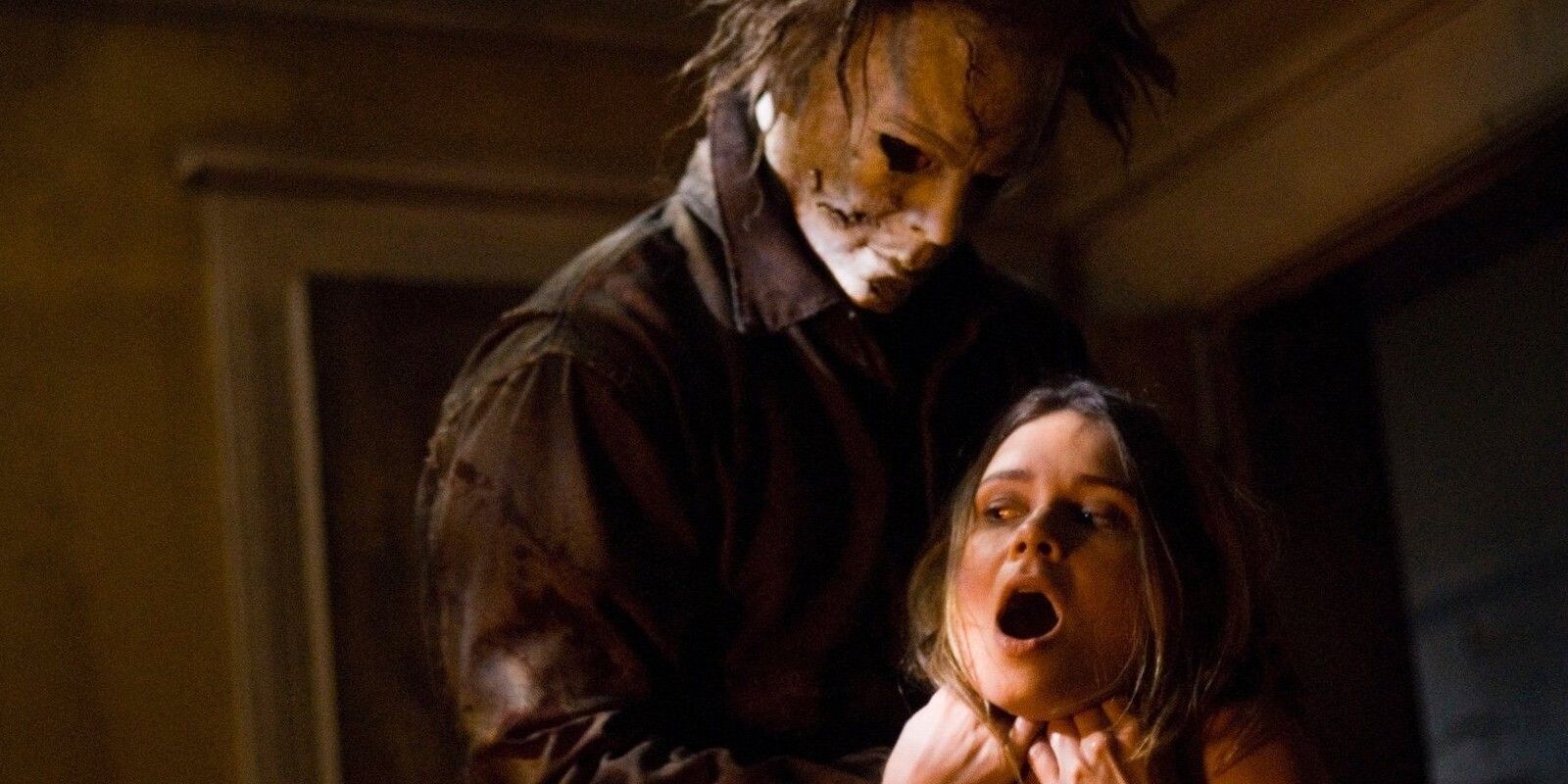 2007's Halloween - image of Michael Strangling his victim 