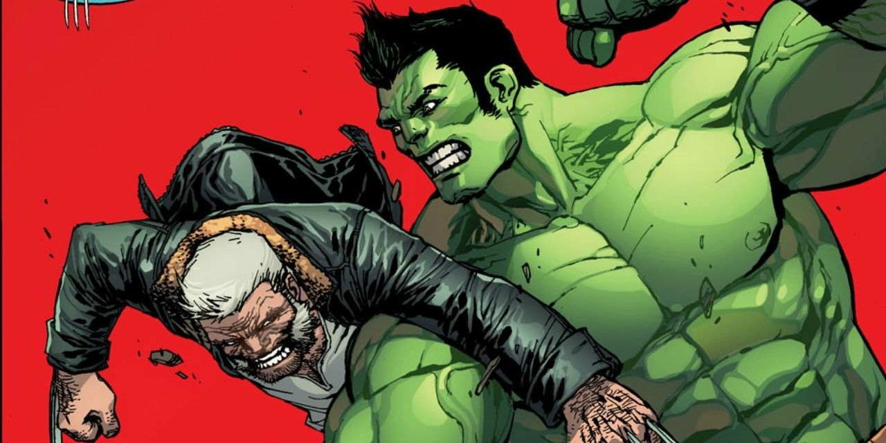 Old Man Logan battling Amadeus Cho as Hulk in Marvel Comics' Old Man Logan #2