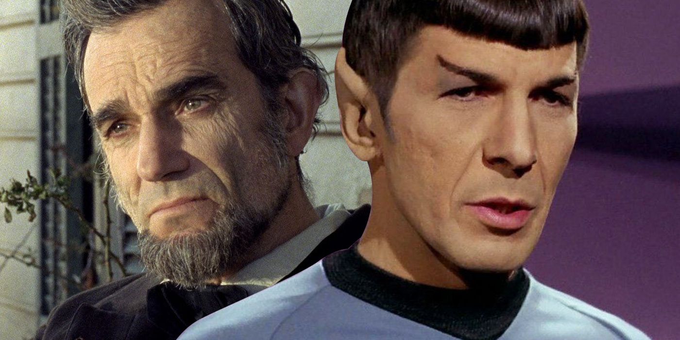 Abraham Lincoln sits on his porch and Spock explains the situation