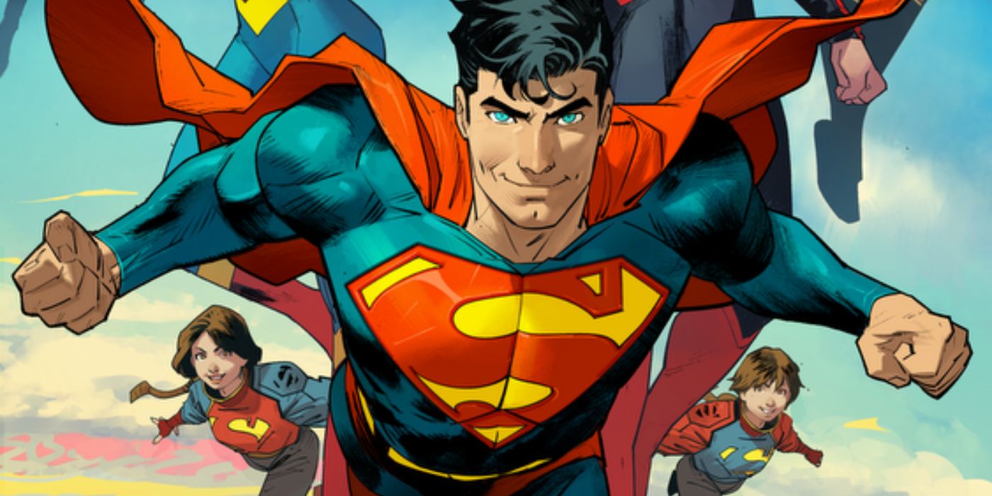 DC Comics' Action Comics featuring Superman and his adopted Osul-Ra and Otho-Ra