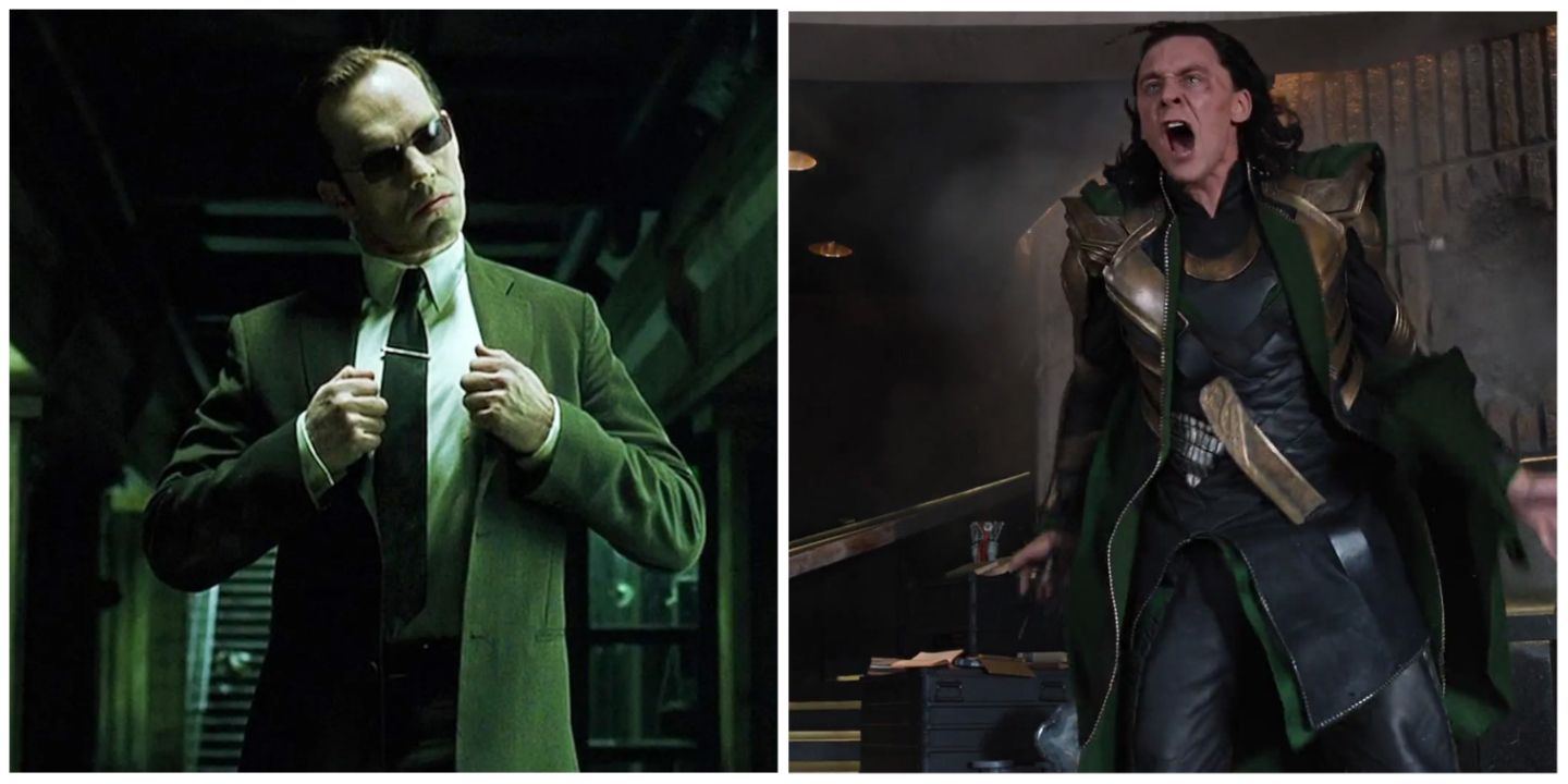 Agent Smith in the Matrix and Loki, God of Mischief, in 2012's The Avengers