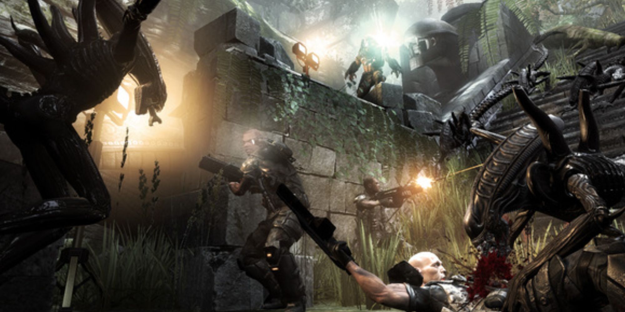 An image of gameplay from Alien Vs Predator Game