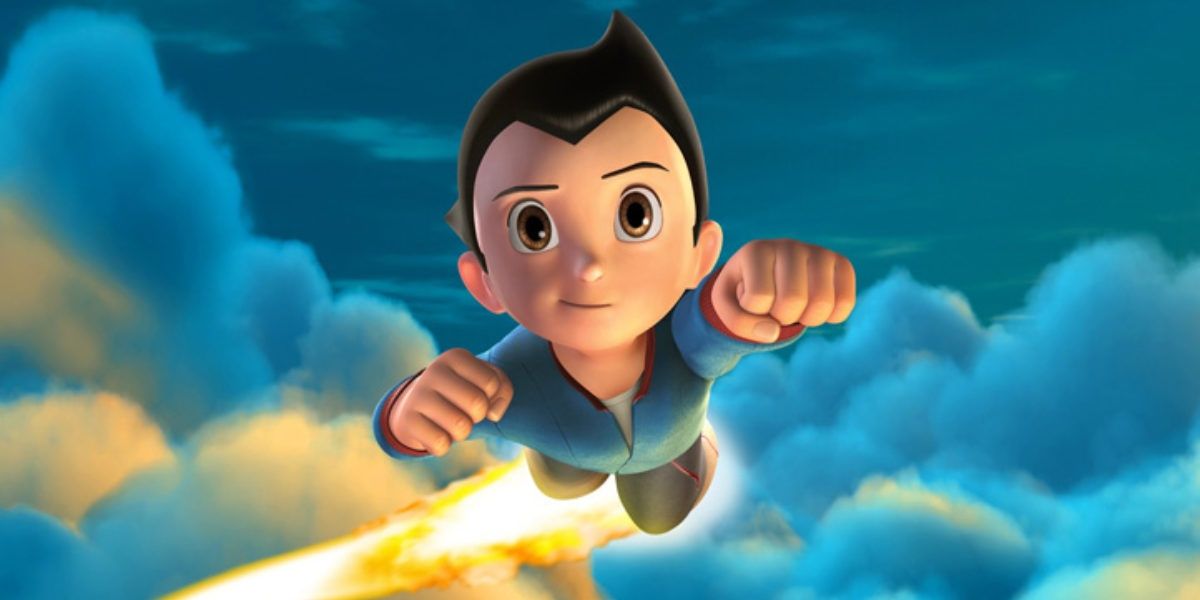 Astro Boy flying in the movie.