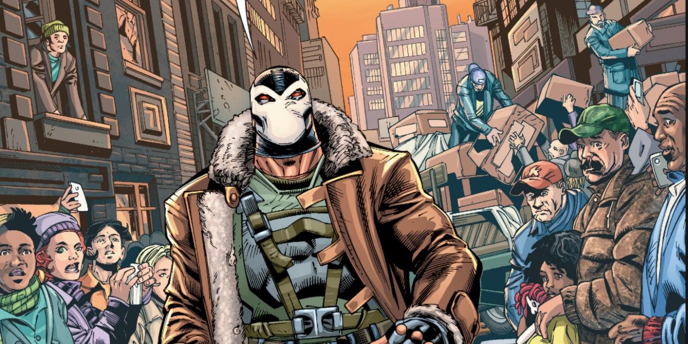 Bane walking through the city in Forever Evil Aftermath