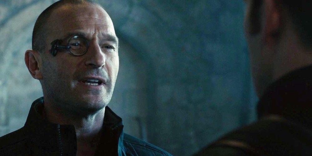Baron Strucker surrenders to Captain America in Avengers Age of Ultron
