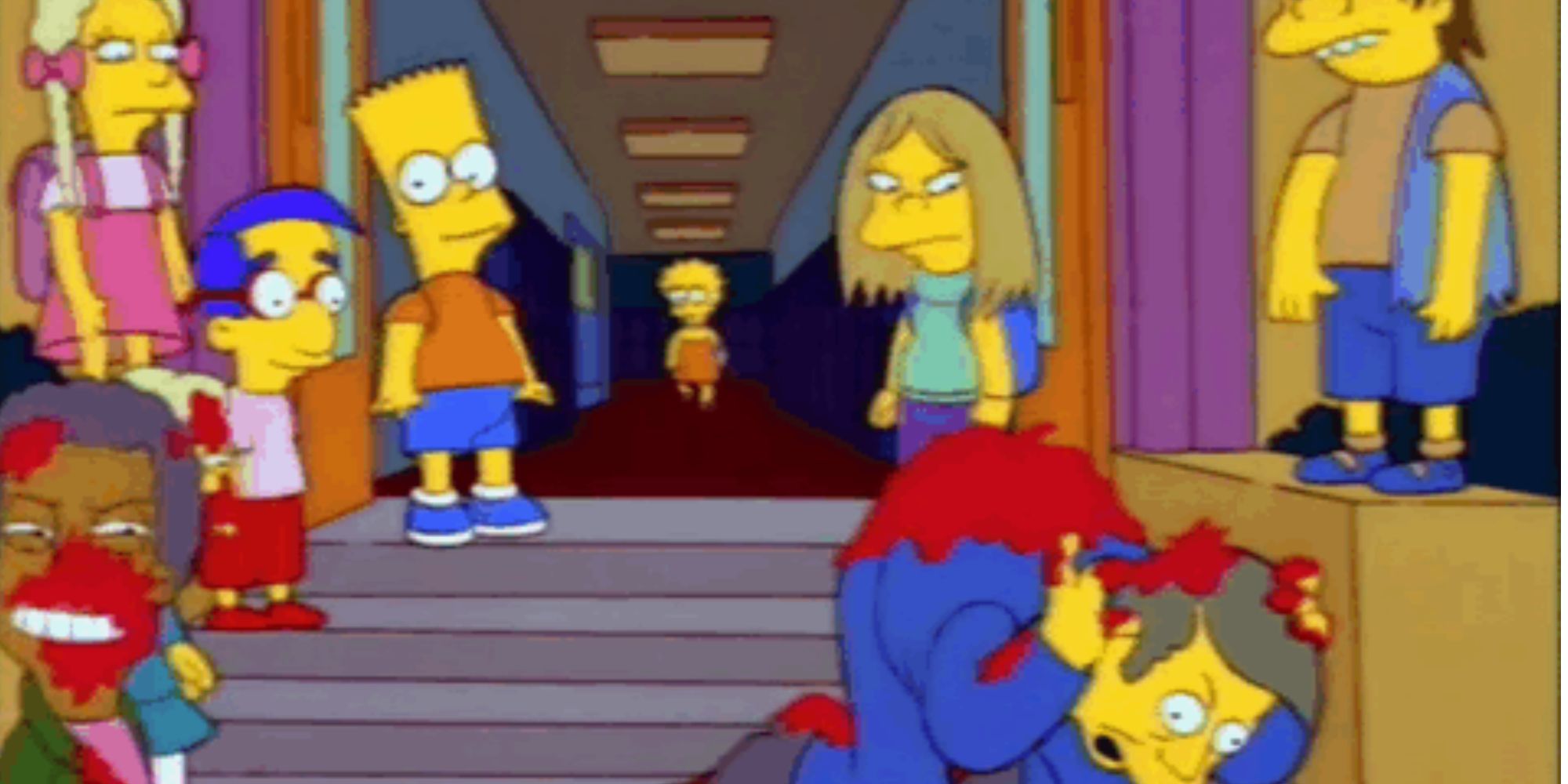 Bart Simpson uses his Giant Tomato Prank on the principal skinner