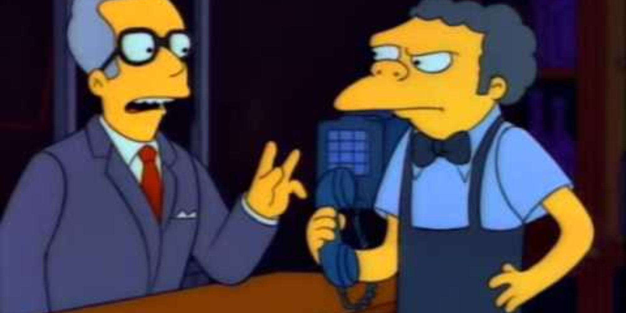 Bart Simpson uses the Hugh Jass Prank on Moe