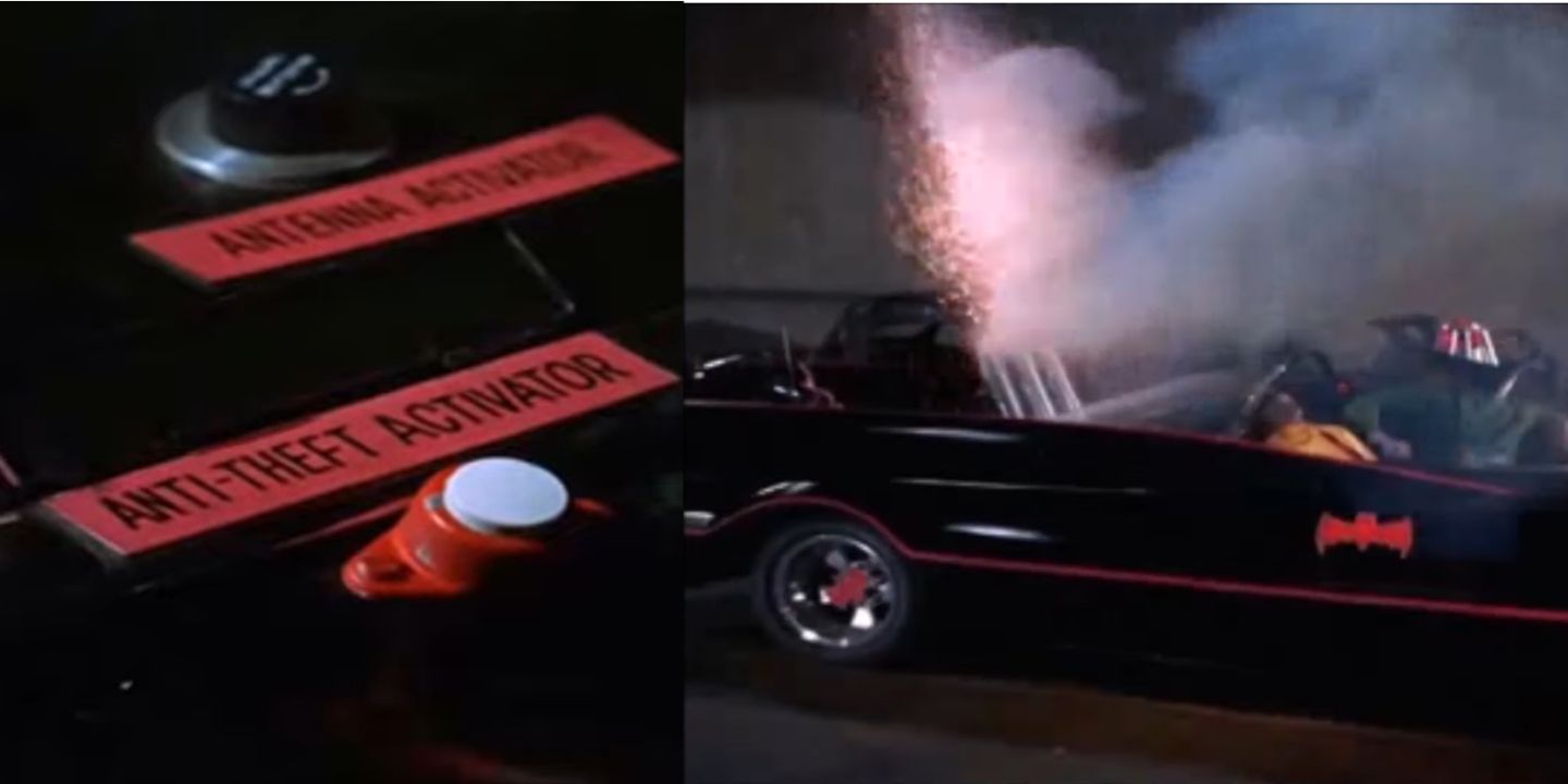 Batman uses the Batmobile Anti-Theft function