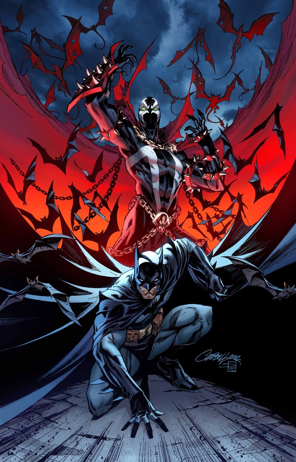 Spawn Overpowers Batman in Stunning Capullo Variant
