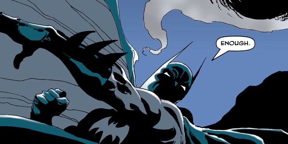 Batman throwing a smoke grenade in The Long Halloween by DC Comics