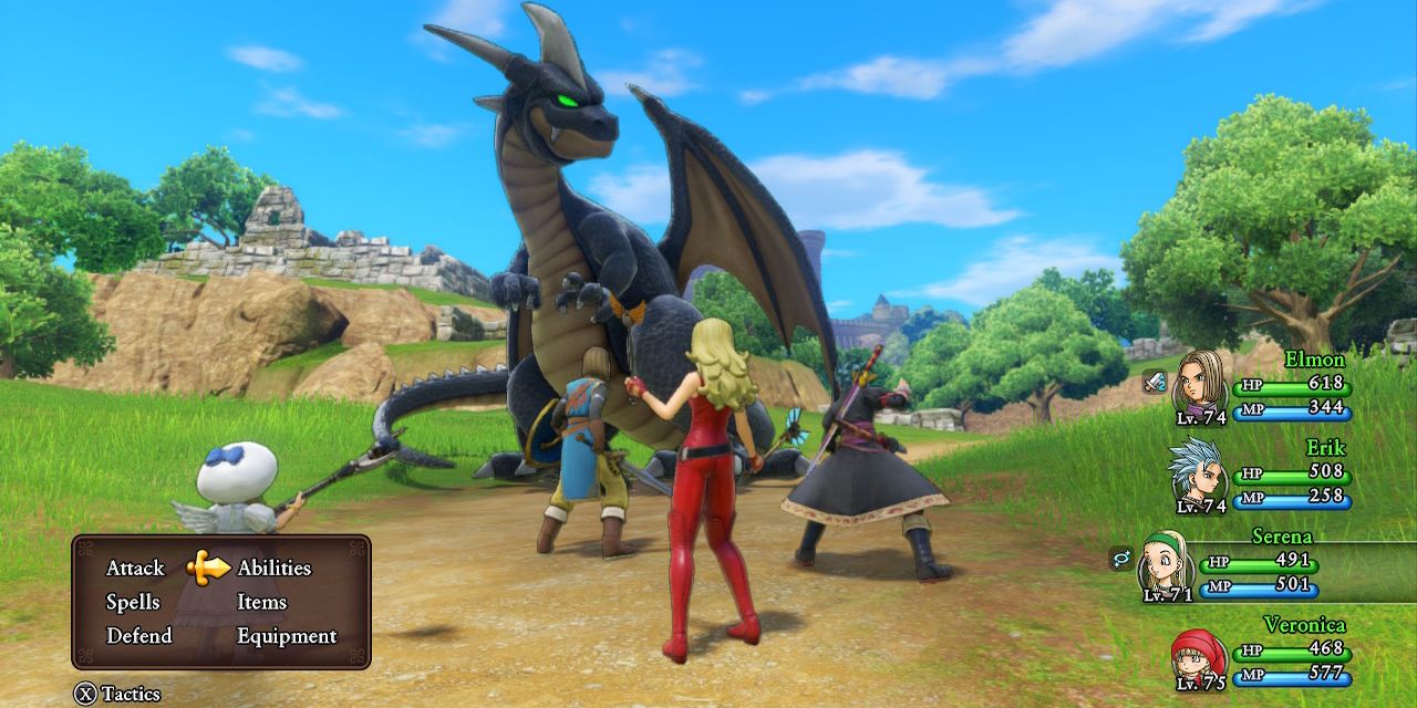 Serena preparing her next move in the Battle System of Dragon Quest XI S Echoes of an Elusive Age