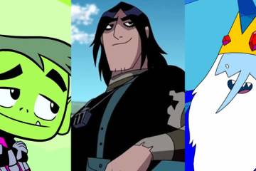 Beast Boy, Kevin Levin, and the Ice King from Cartoon Network shows.