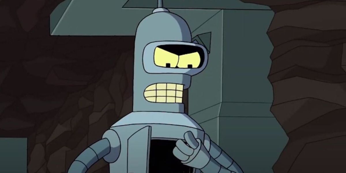 Bender เก็บของในช่องอกของเขาใน Futurama