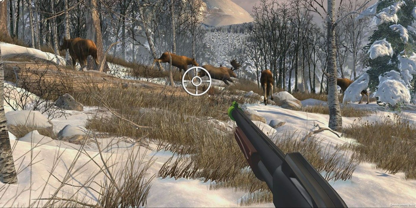 An image of gameplay from Big Buck Hunter