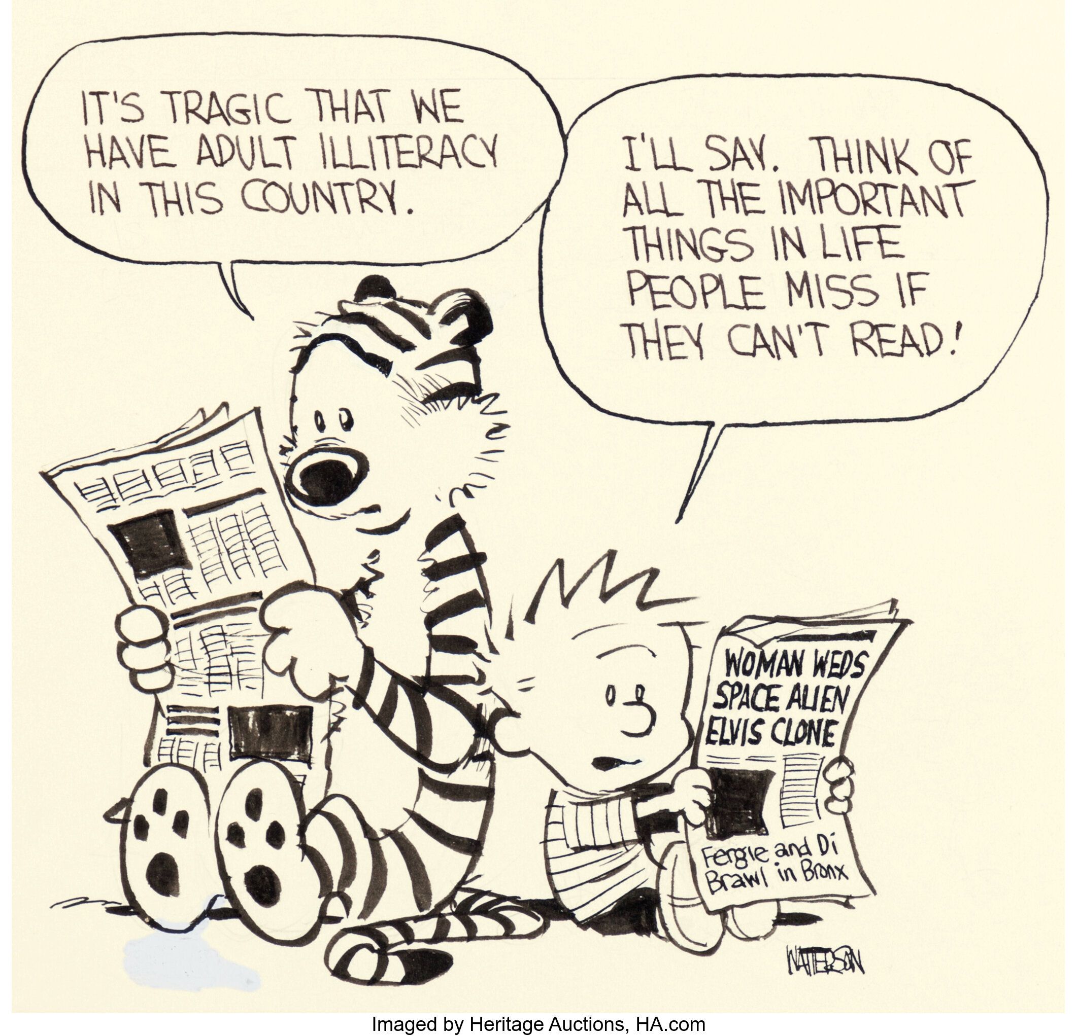 Rare Bill Watterson Calvin Hobbes Works Head to Auction