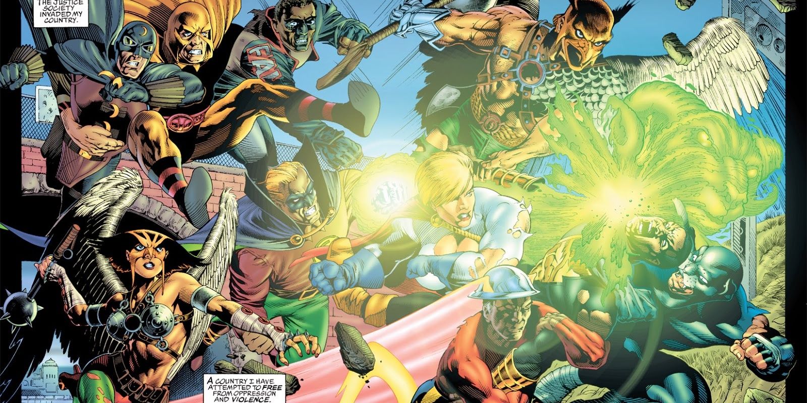 Black Adam Versus the Justice Society from DC Comics