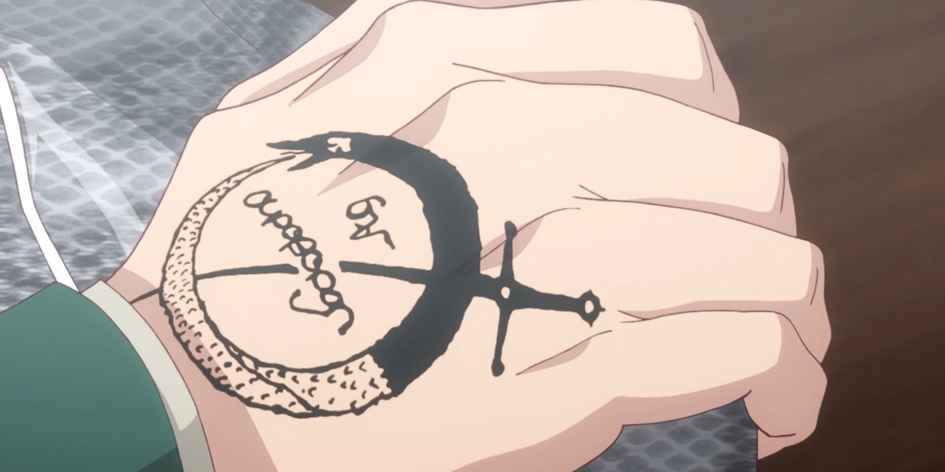 Brahe's Ouroboros Tattoo from Tiger & Bunny 2