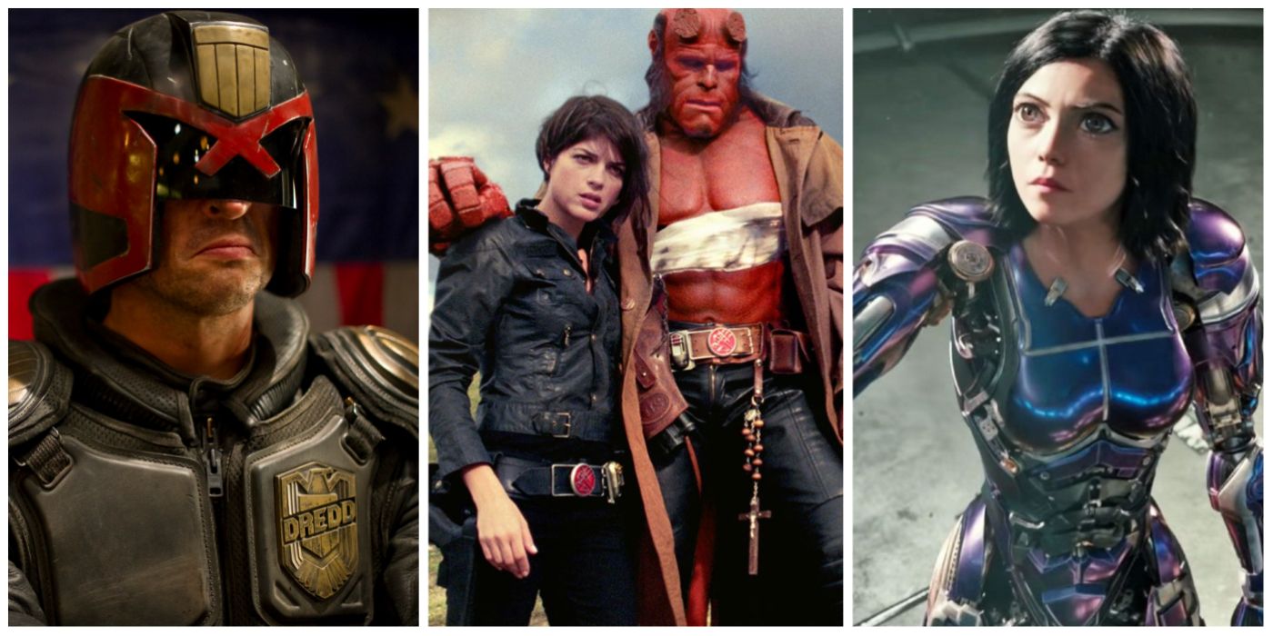 Cancelled Movie Sequels Dredd Hellboy Alita Battle Angel Trio Header