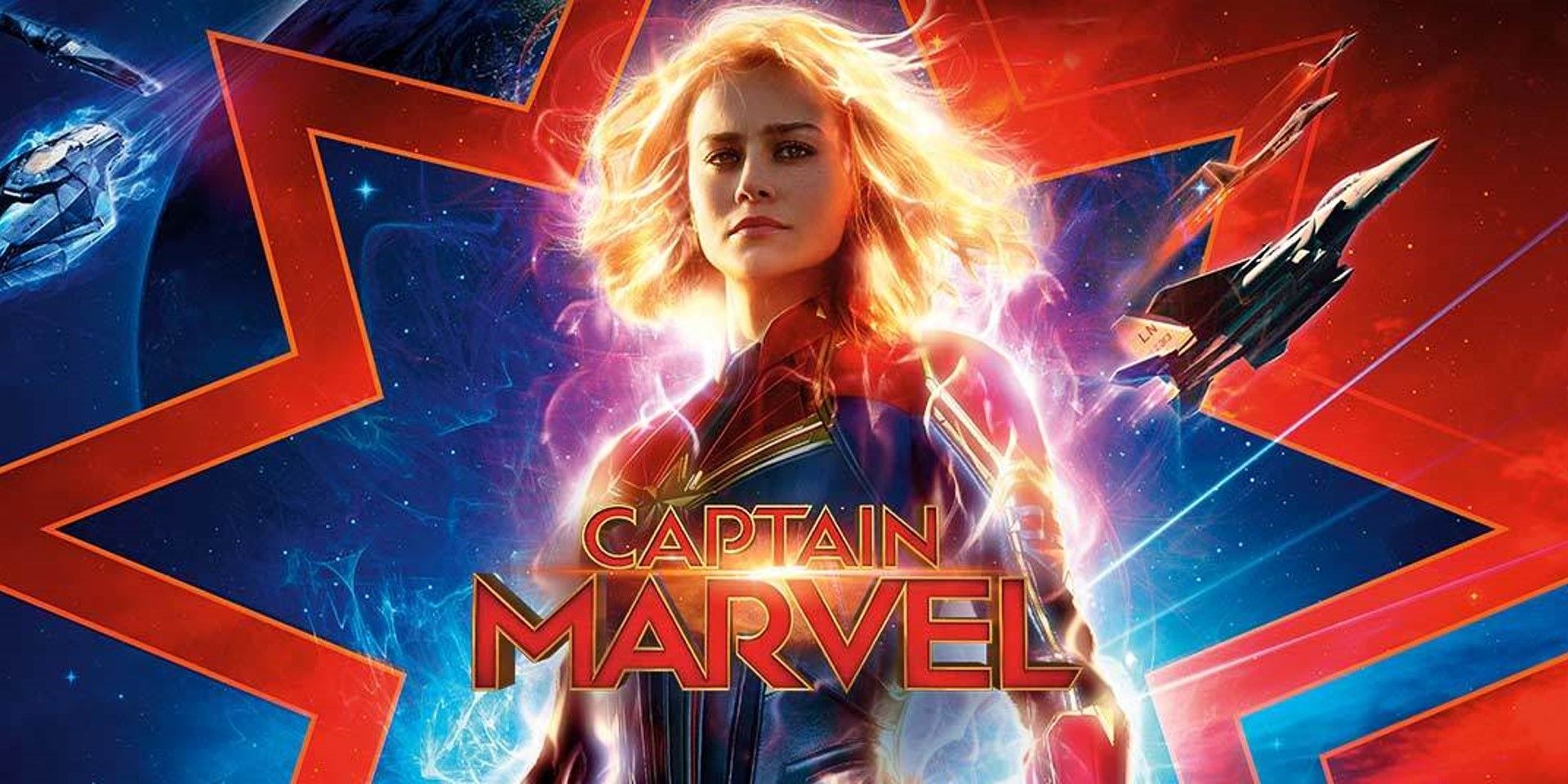 Marvel's Captain Marvel promotional movie banner.