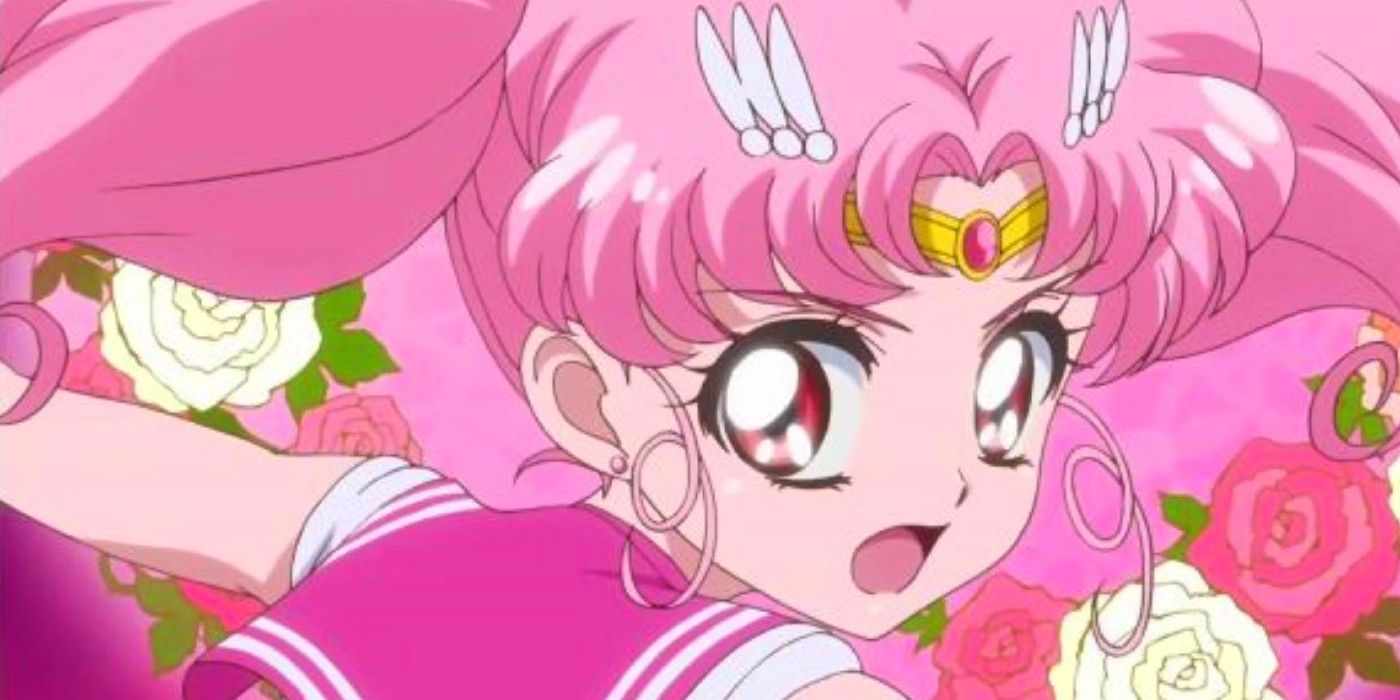 Chibiusa during her transformation in Sailor Moon.