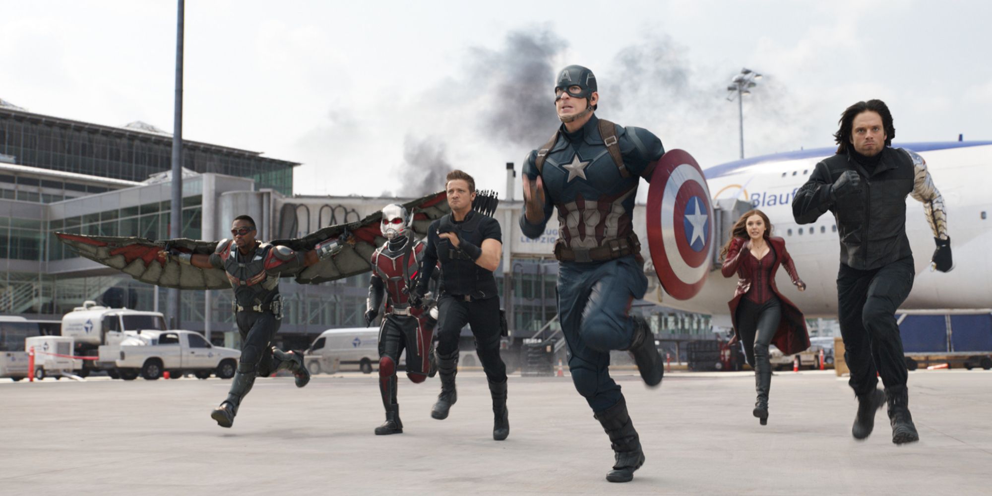 Captain America's team in the airport battle of Captain America: Civil War