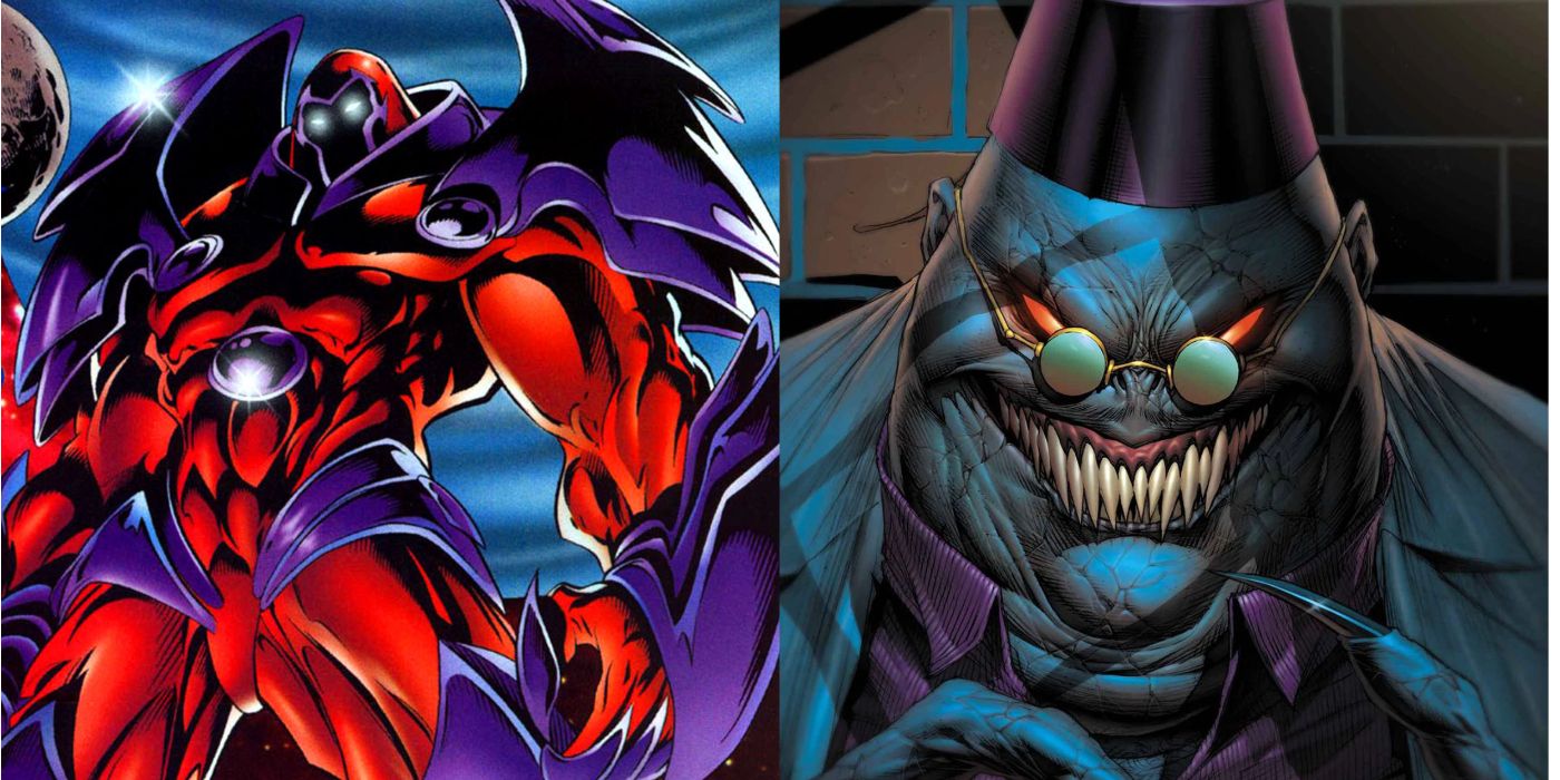 An image of Onslaught and of the Shadow King from Marvel's X-Men comics
