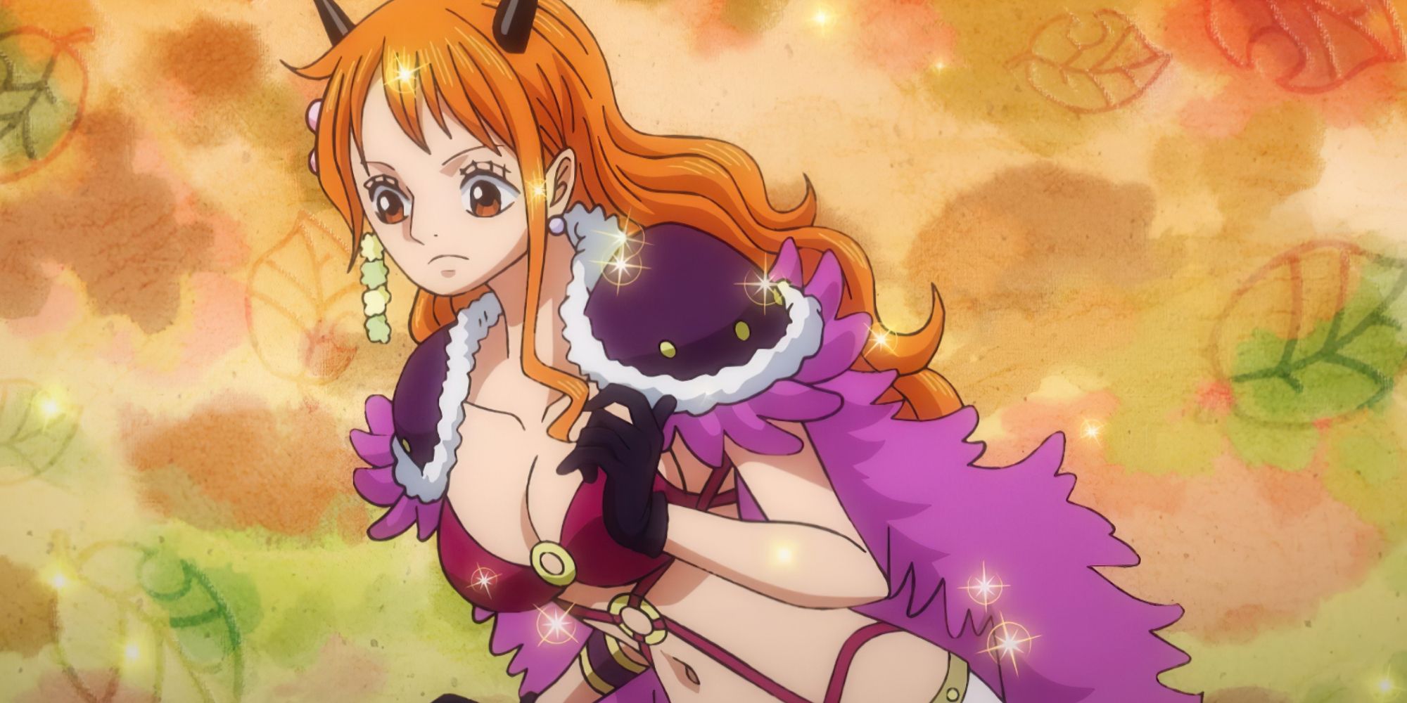 Nami's initial outfit for the Onigashima raid in One Piece.