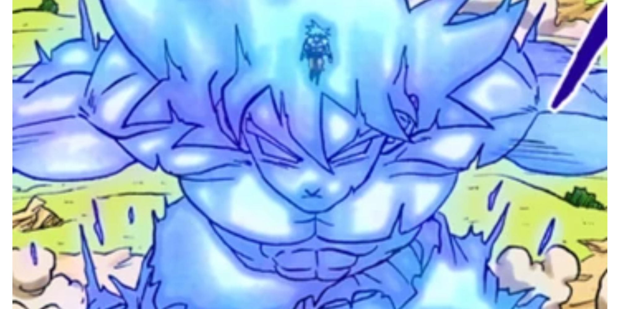 Goku's Divine Ki Giant Battle Avatar as seen in Dragon Ball Super