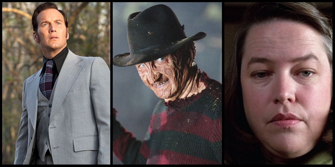 The Conjuring, Freddy Kruger from A Nightmare On Elm Street and Misery