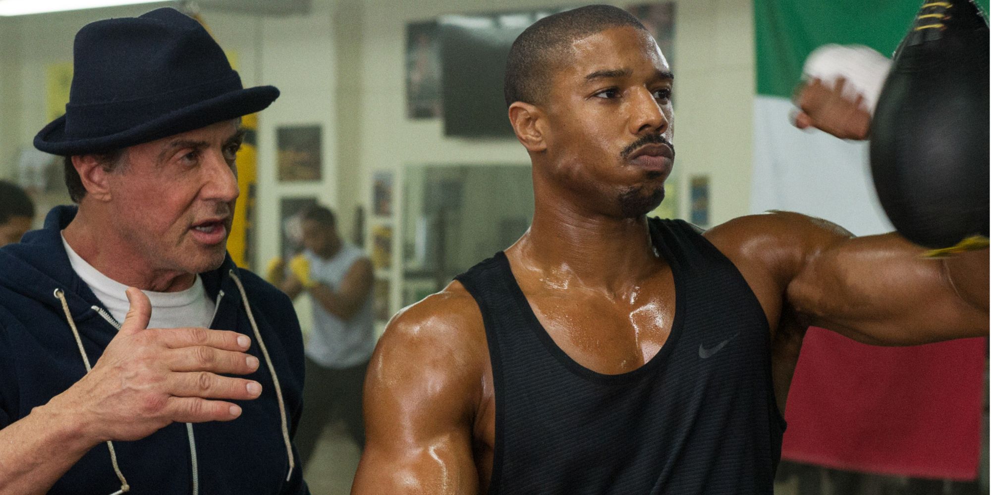Rocky Balboa helps train Adonis in Creed