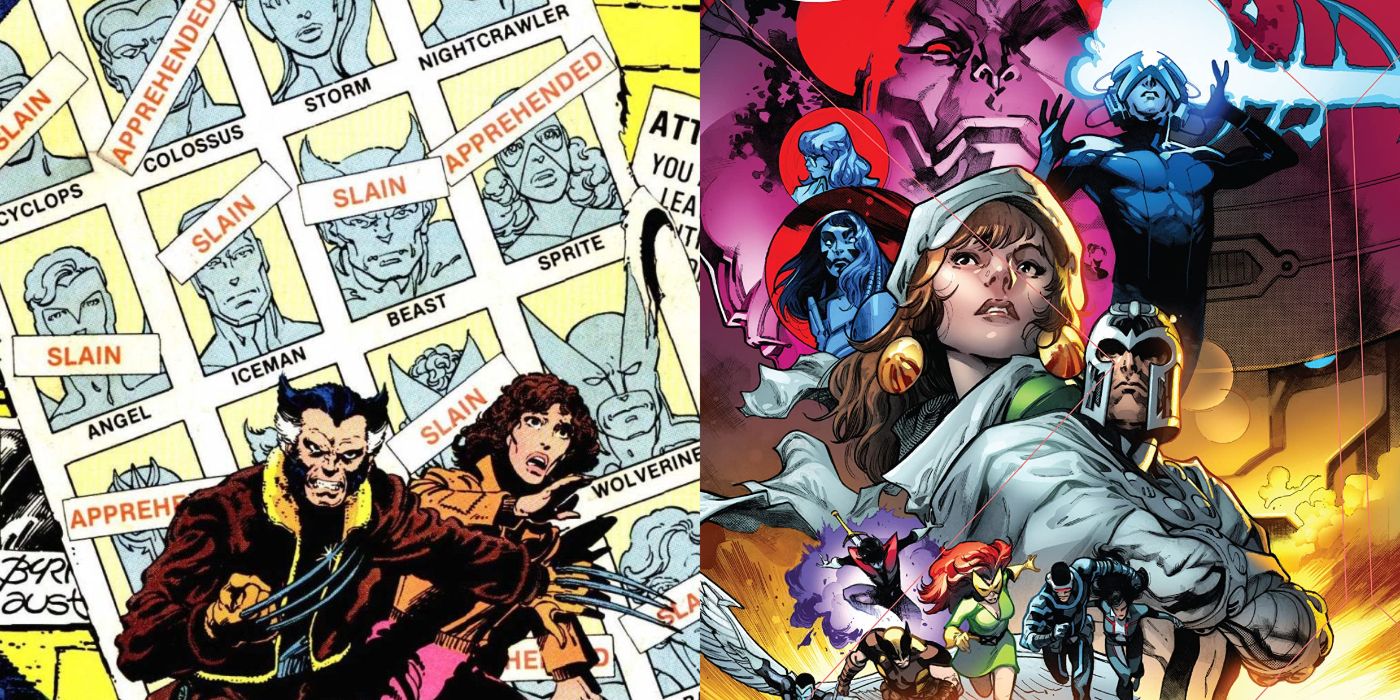 A split image of Days of Future Past and House Of X