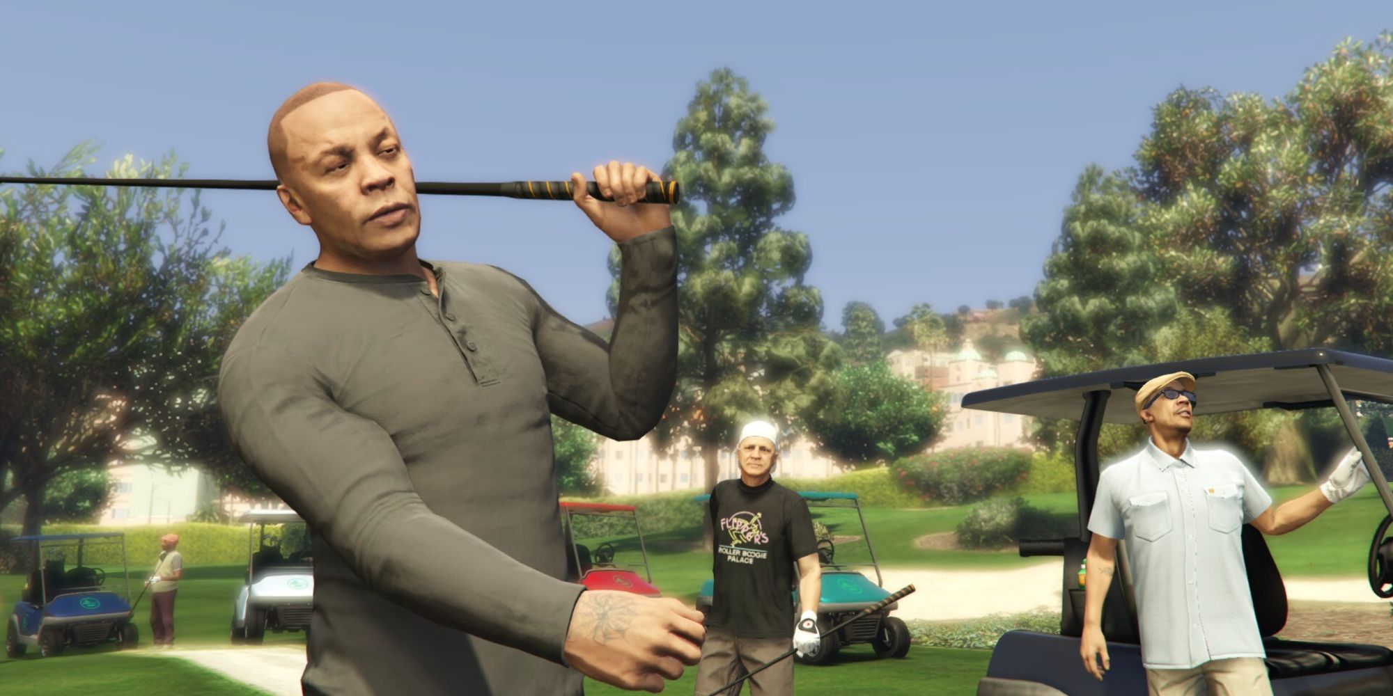 Dr. Dre joue au golf dans GTA V Online dans le cadre du DLC VIP Contracts