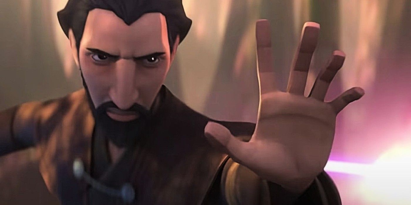 Count Dooku uses the Force in Tales of the Jedi
