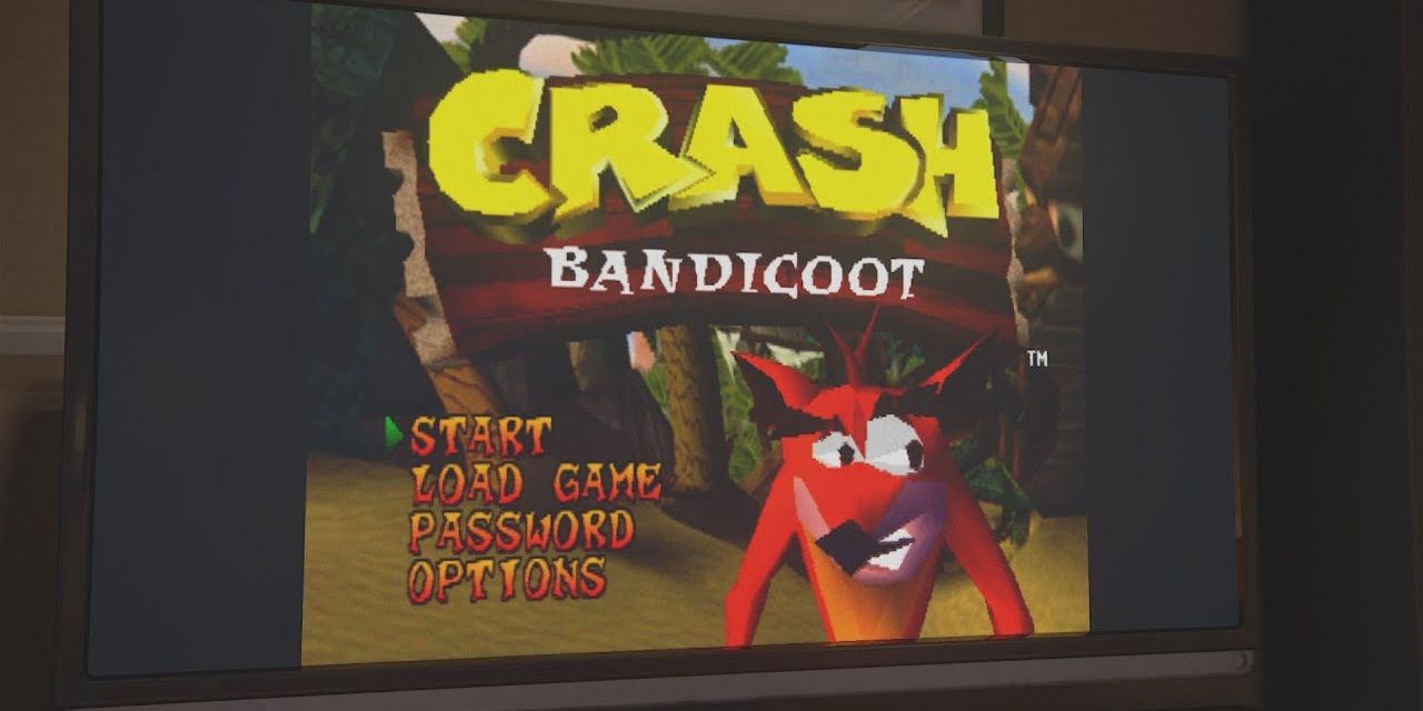 Crash Bandicoot title screen in Uncharted 4 A Thiefs End