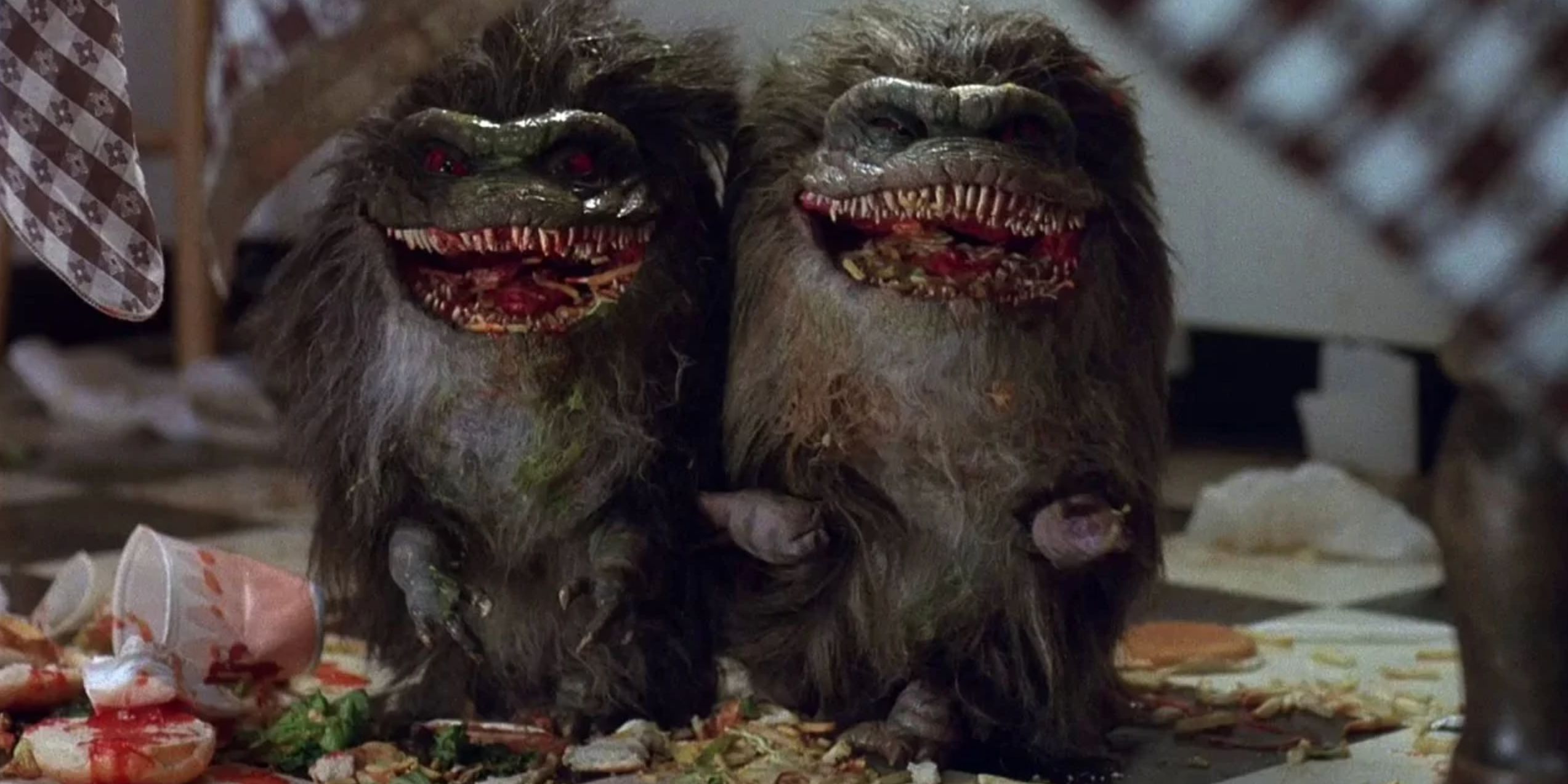 Two Crites enjoy leftovers in Critters
