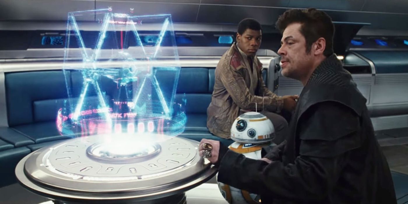 DJ talking to Finn and BB-8 in Star Wars Episode VIII: The Last Jedi